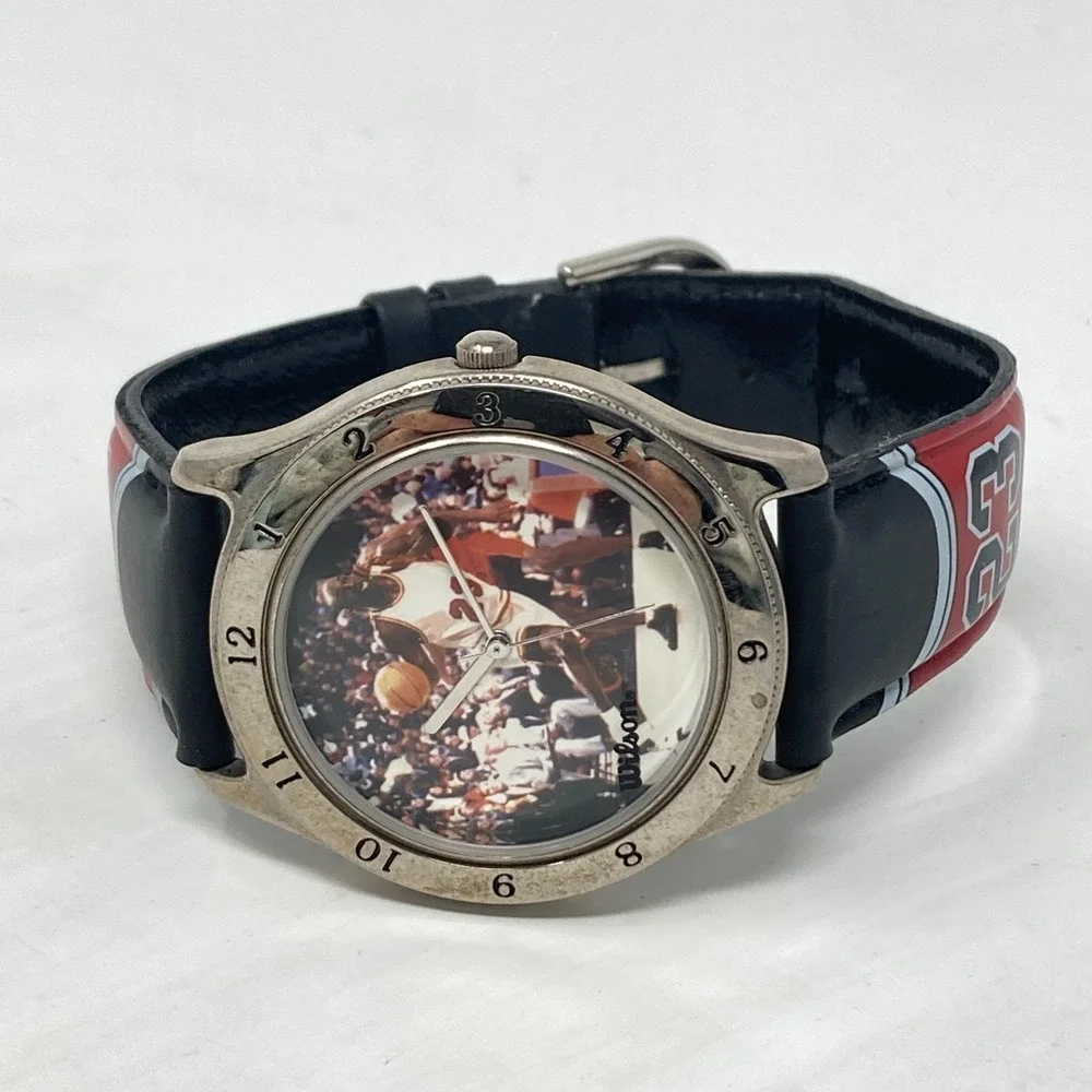 Vintage Wilson Michael Jordan Watch Men 39mm Silver Tone #23 New Battery